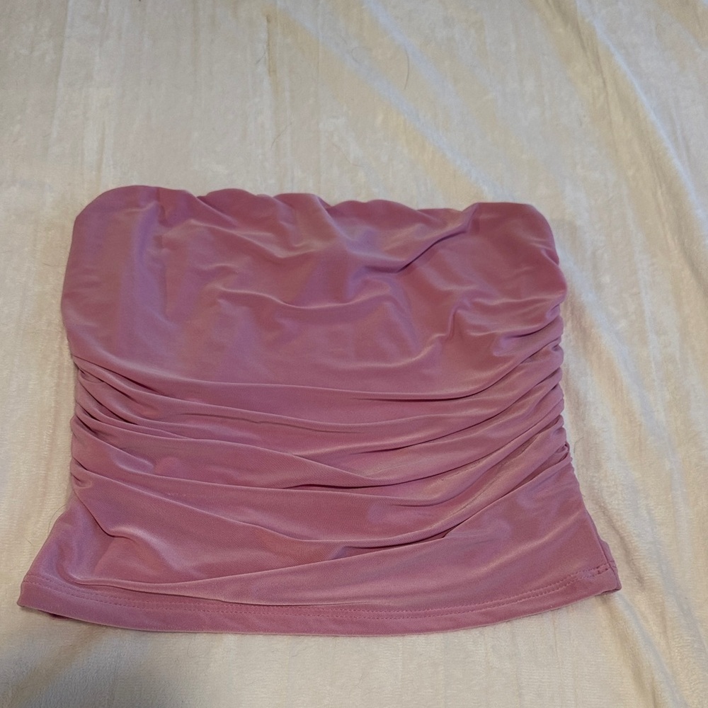 Pink strapless tube top (Tilly’s)